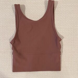 lululemon athletica Ribbed Brown Sports Bra